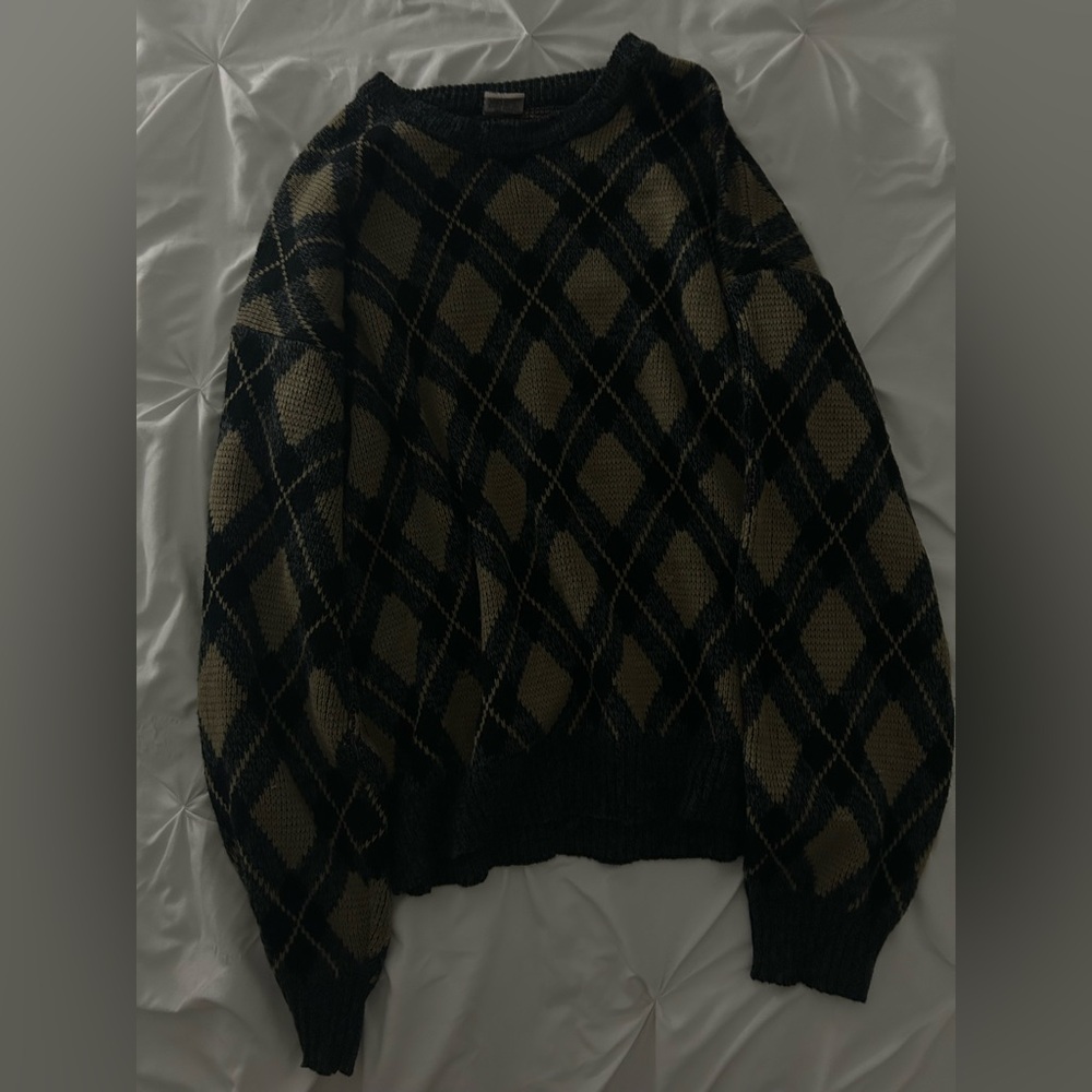patterned crewneck
